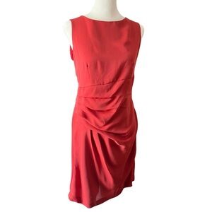 Anne Klein Silky Sleeveless Shift Dress w/Drape Sz 8